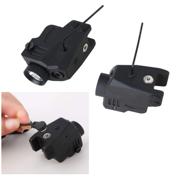 LINTERNA Y LASER VERDE P/ PISTOLA 400 LUM HL-P5GL